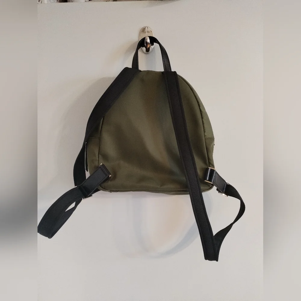 Kate Spade, army green backpack,